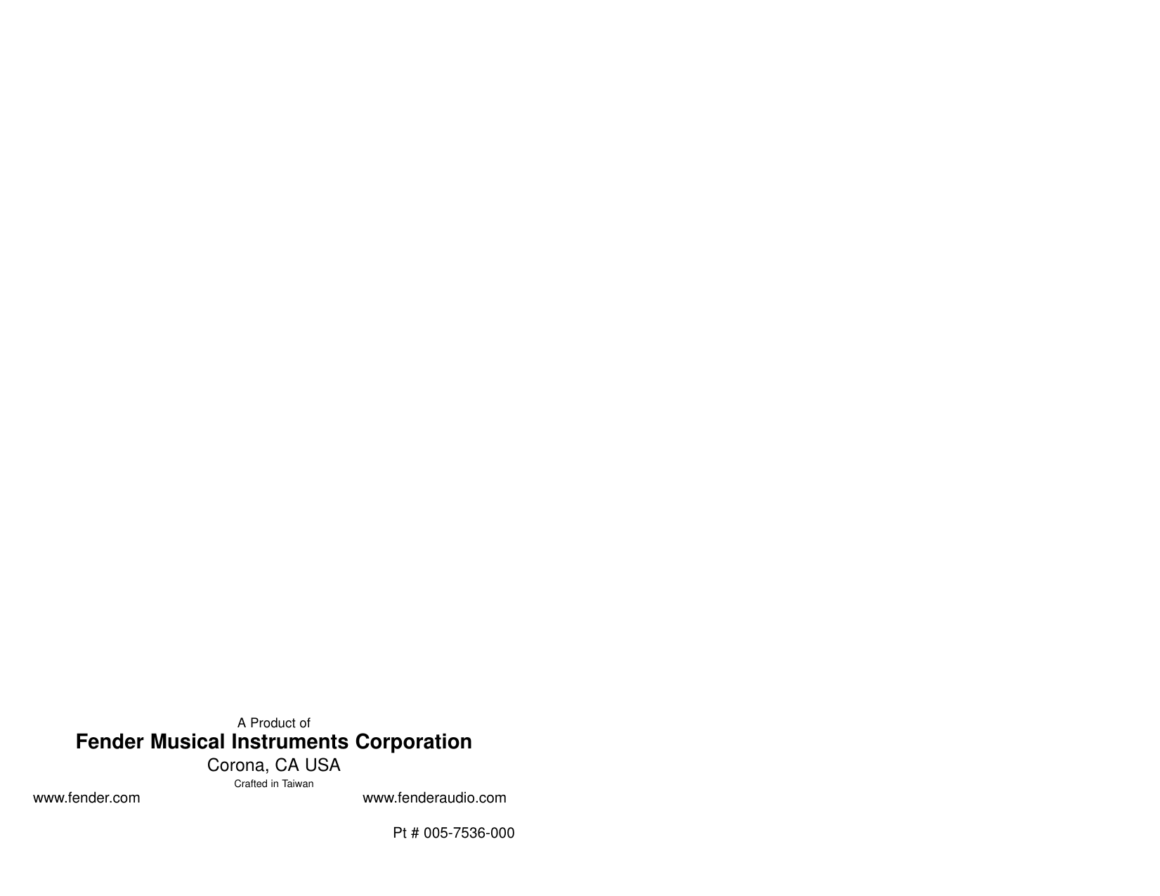 Page 5 of 5 - Fender Fender-Passport-P10-Users-Manual-  Fender-passport-p10-users-manual