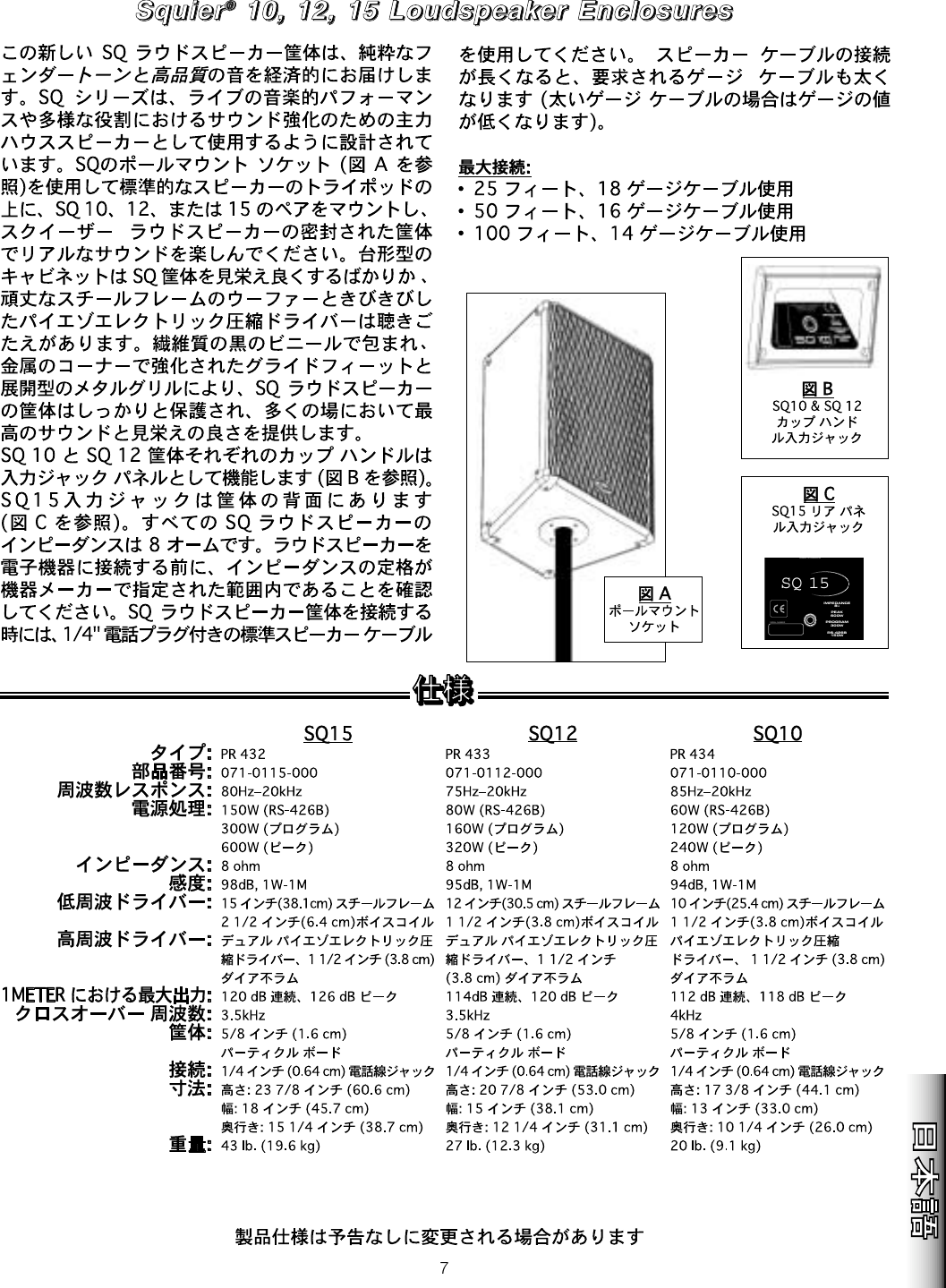 Page 7 of 8 - Fender Fender-Squier-Sq-10-Users-Manual-  Fender-squier-sq-10-users-manual