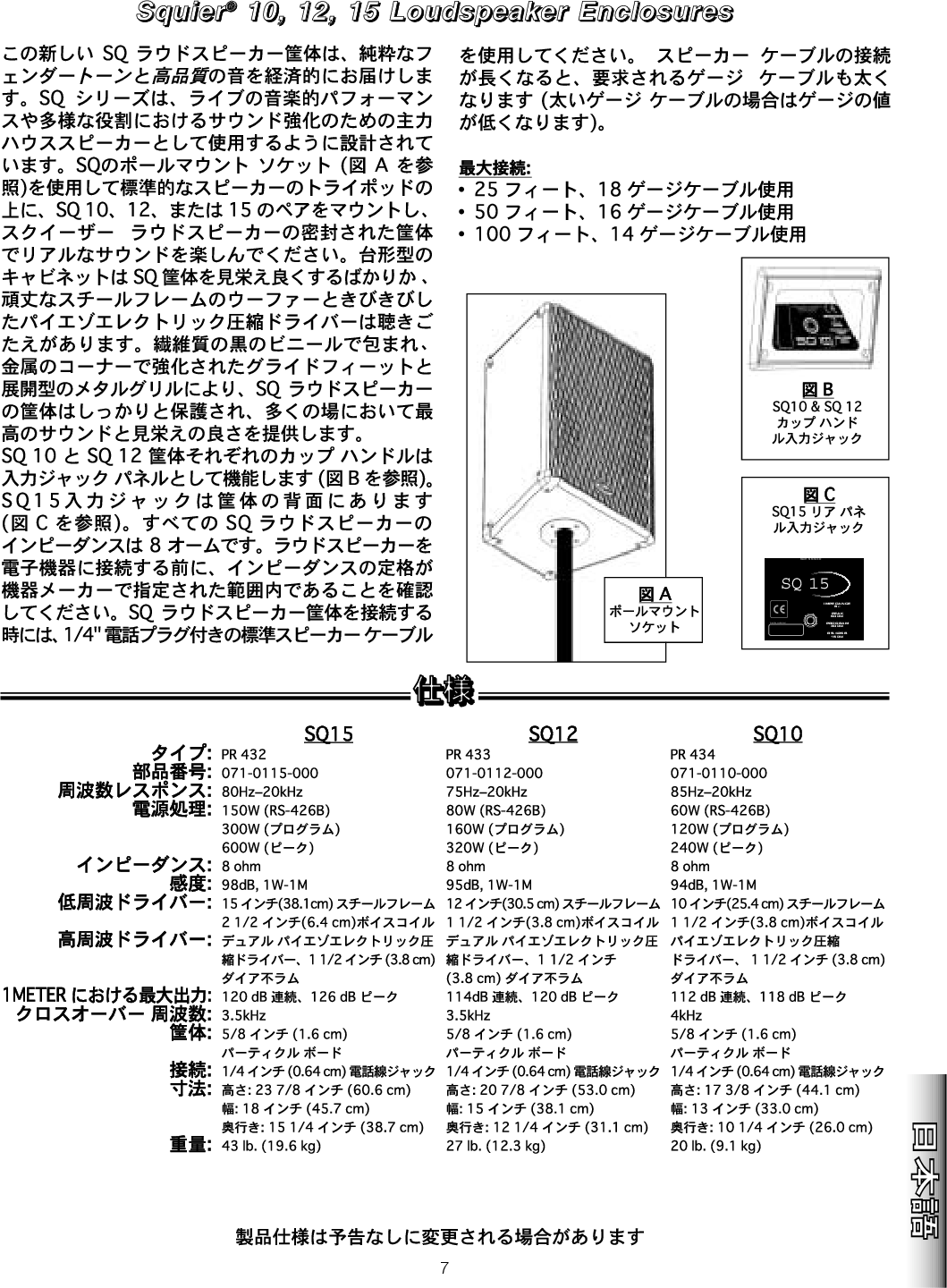 Page 8 of 8 - Fender Fender-Squier-Sq-10-Users-Manual-  Fender-squier-sq-10-users-manual