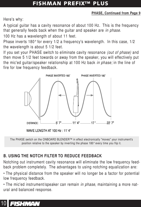 Page 10 of 12 - Fender C  Fishman Prefix Plus Manual