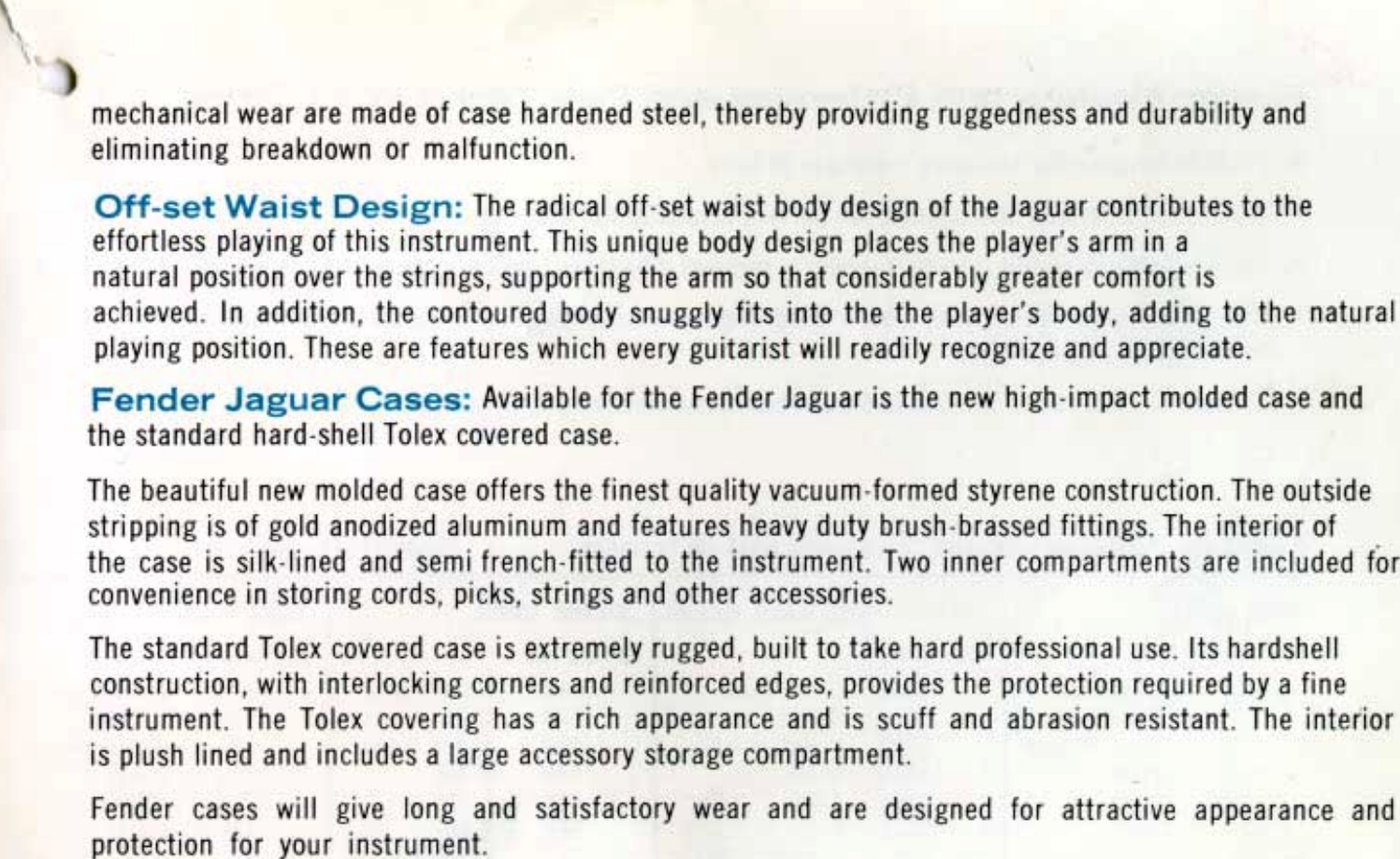 Page 9 of 10 - Fender Jaguar Owner's Manual Jaguar_(1965)_manual 1965