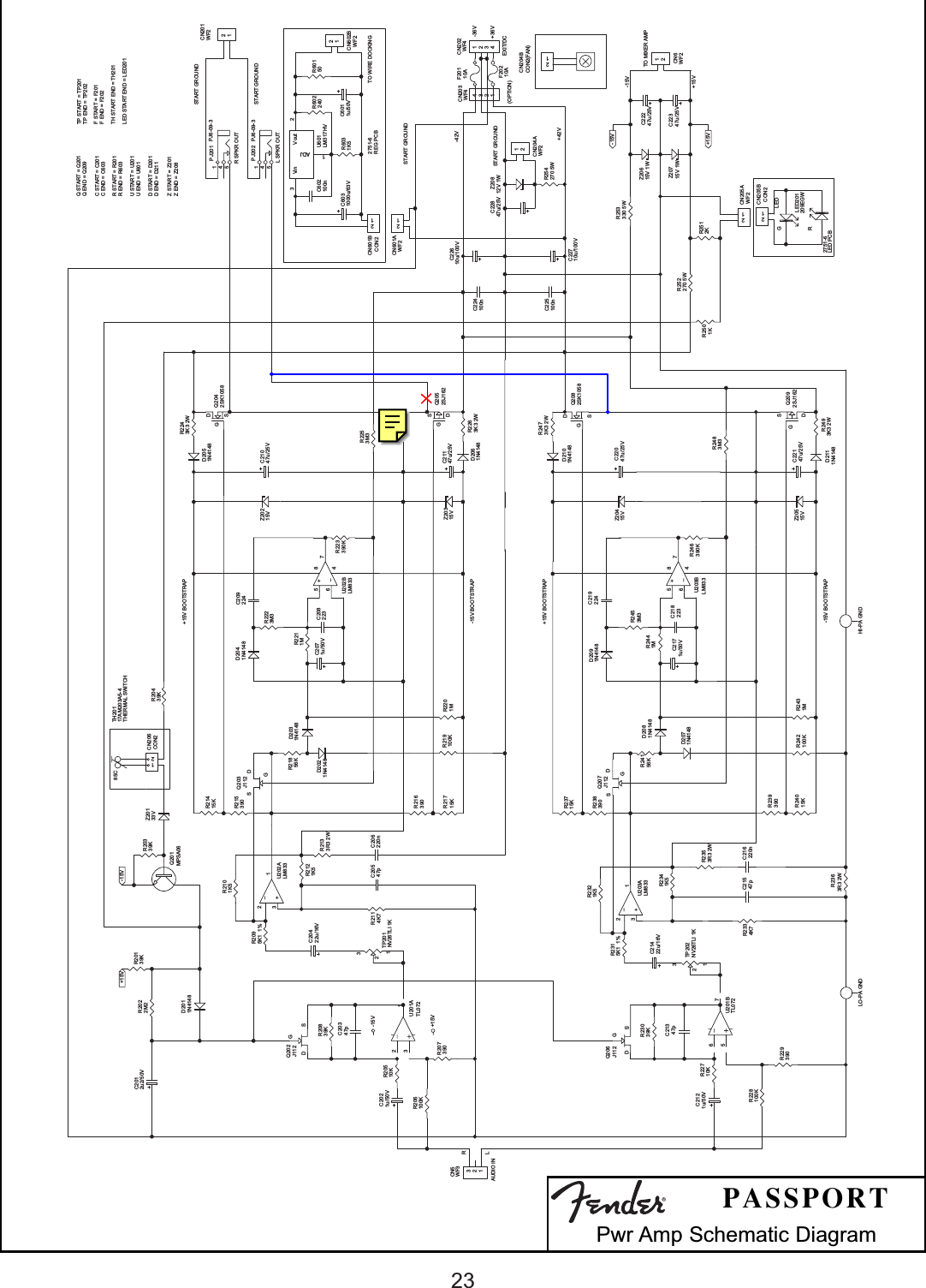 Page 3 of 10 - Fender P-150S'M  Passport P-150 Service Schematics