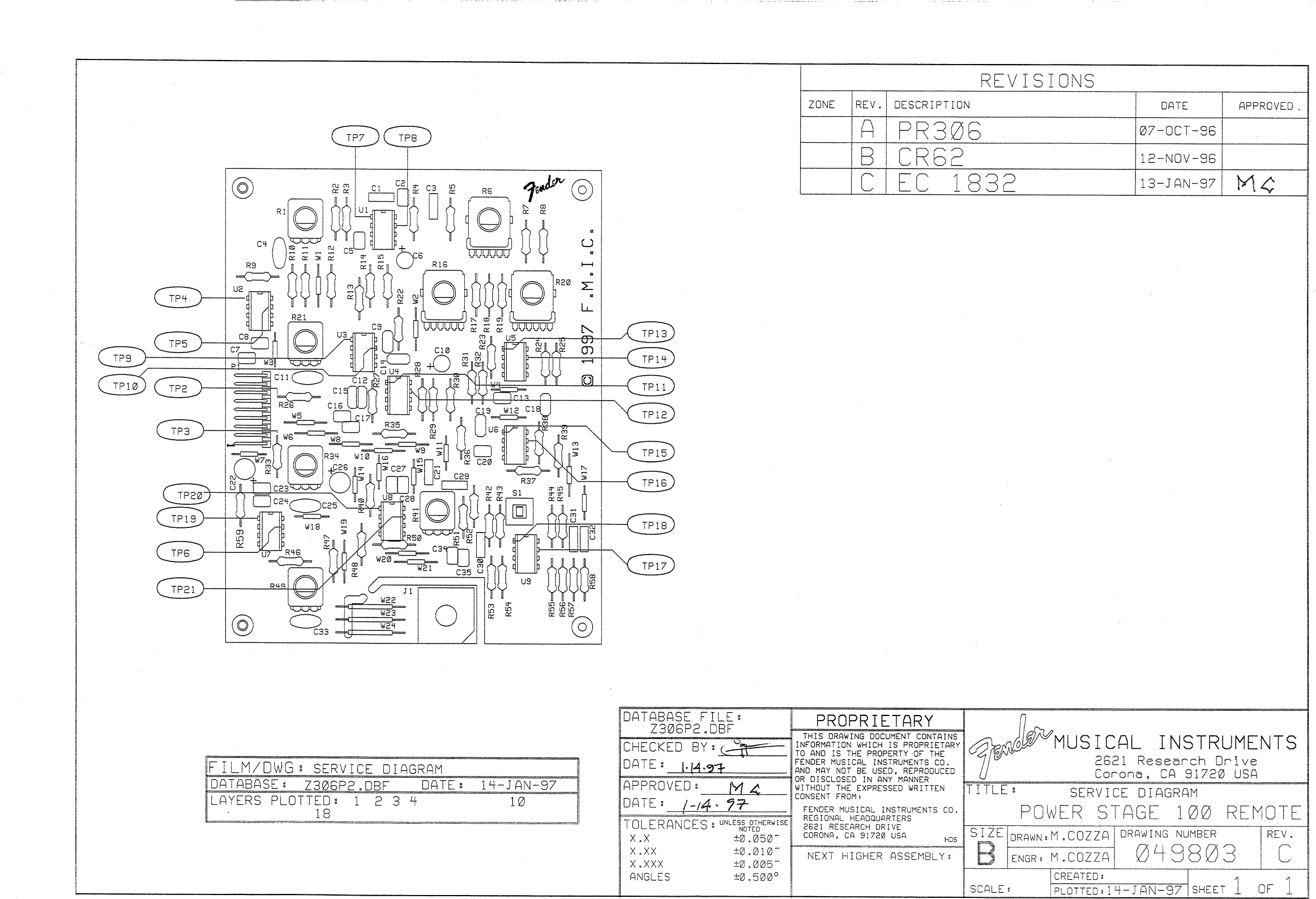 Page 2 of 3 - Fender Power Stage 100 Powerstage Schematic