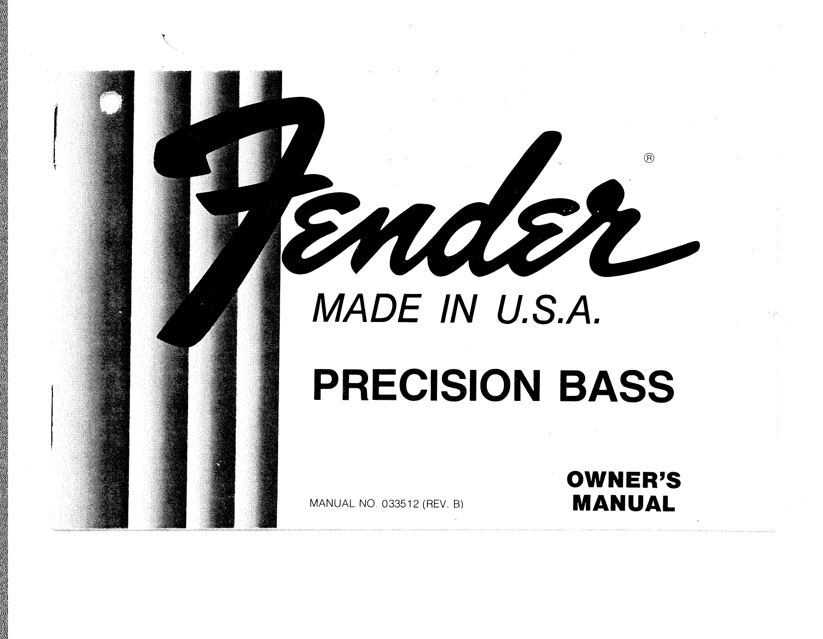 Page 1 of 8 - Fender  Precision Bass 1978 Manual