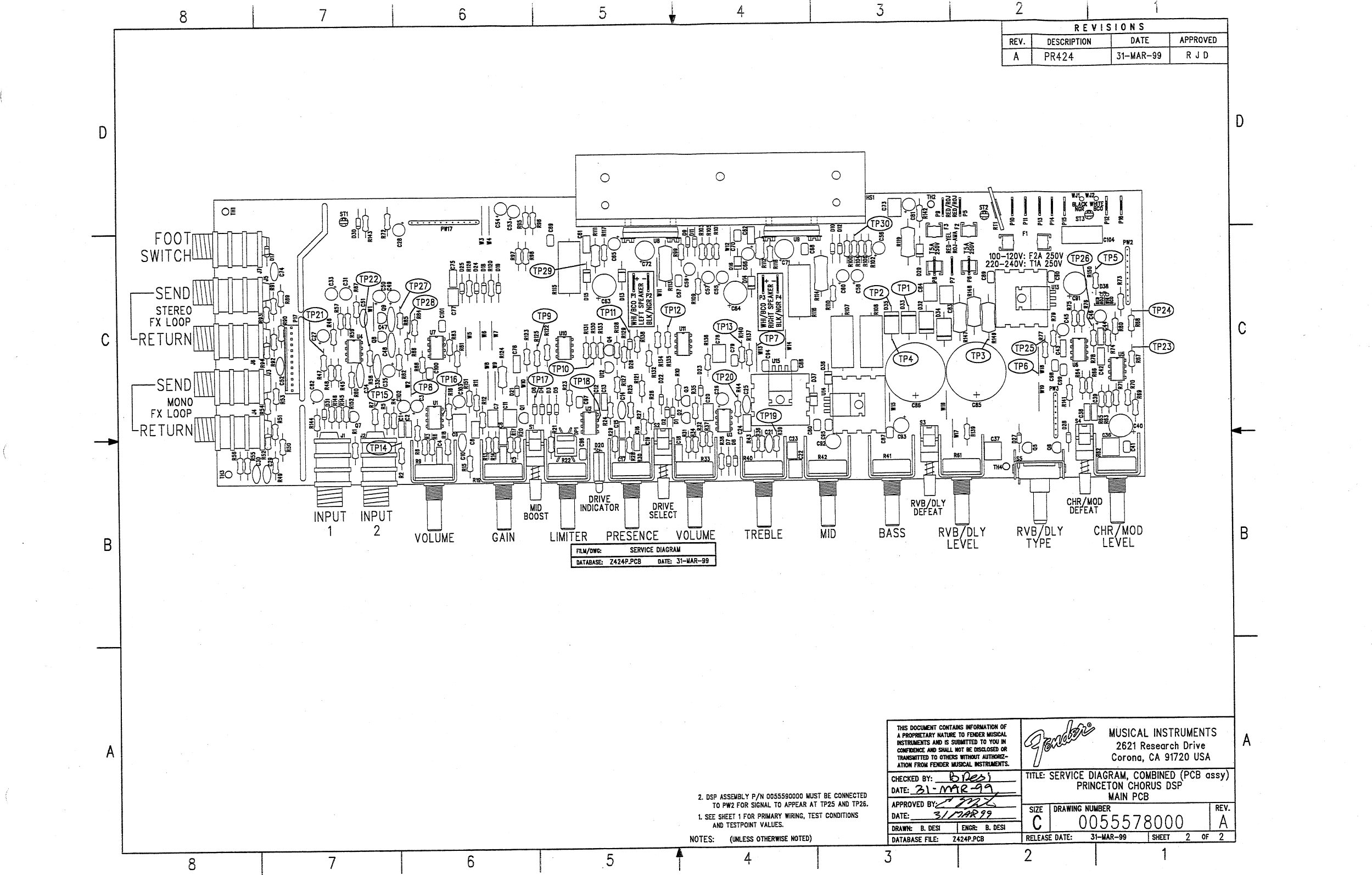 Page 2 of 2 - Fender Princeton Chorus DSP  Stereo Schematic