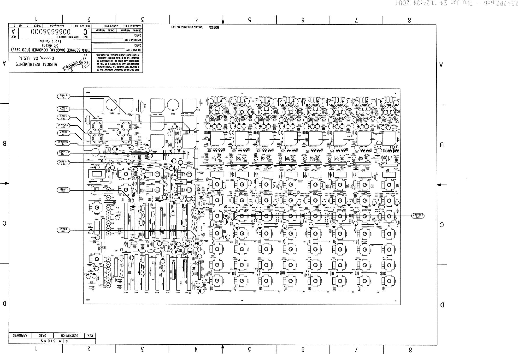 Page 6 of 8 - Fender - SR Mixer Service Manual SR6300 & SR8500 Pwr Mxr