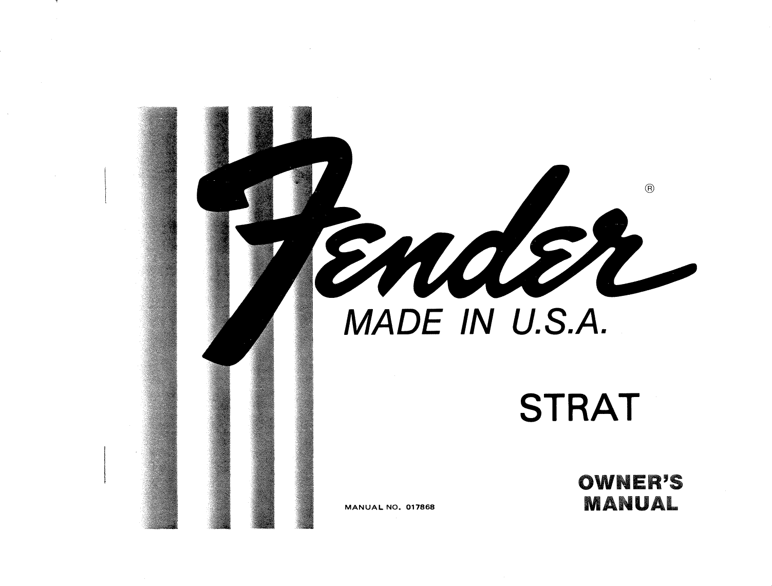 Page 1 of 12 - Fender  STRAT 1980 Manual
