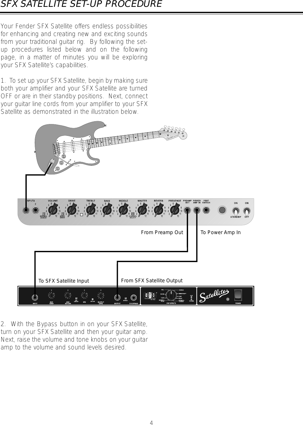Page 4 of 11 - Fender Satellite SFX Manual