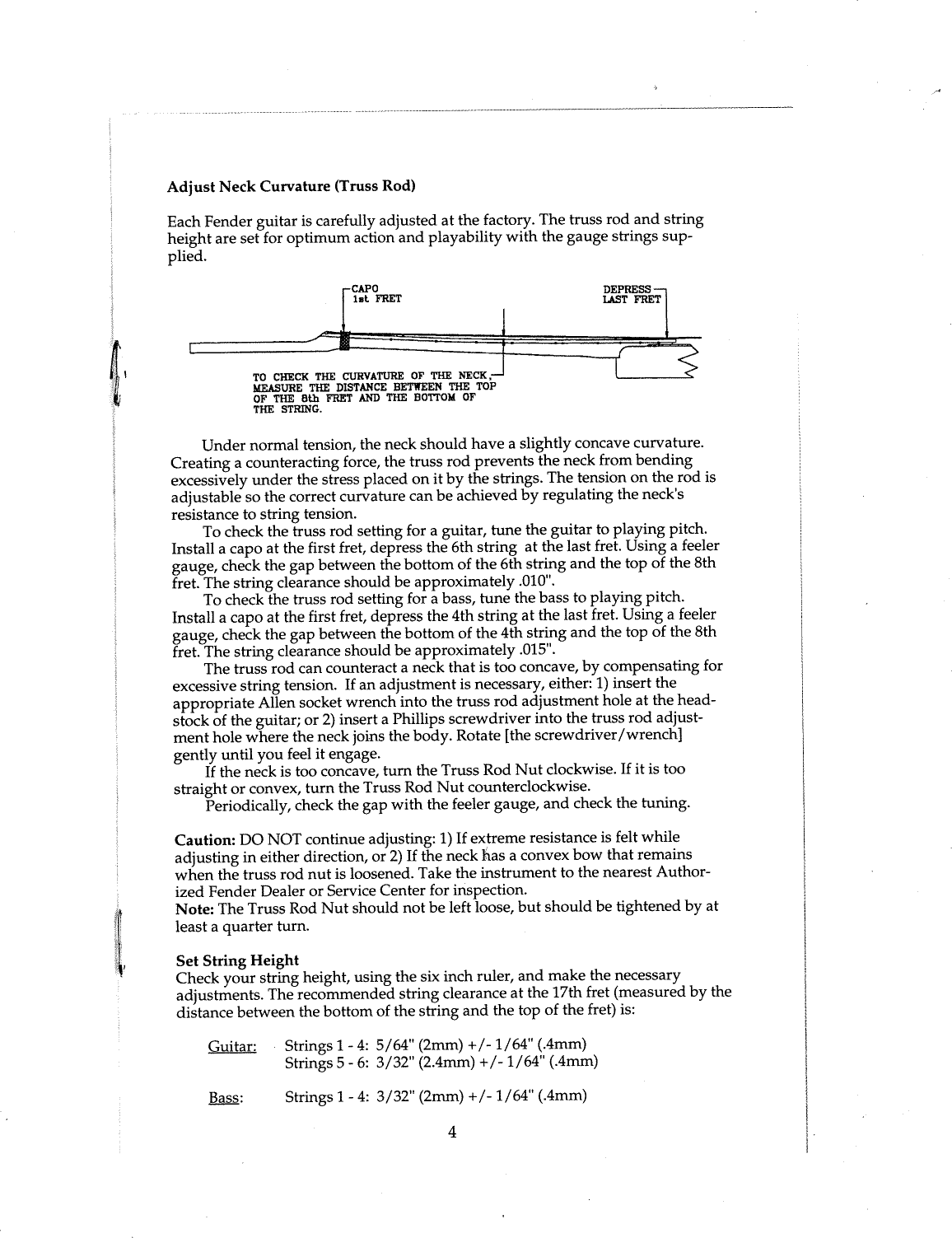 Page 7 of 12 - Fender  Squier_Squier_Bullet_Guitars_(1995)_manual Squier Bullet Guitars 1995 Manual