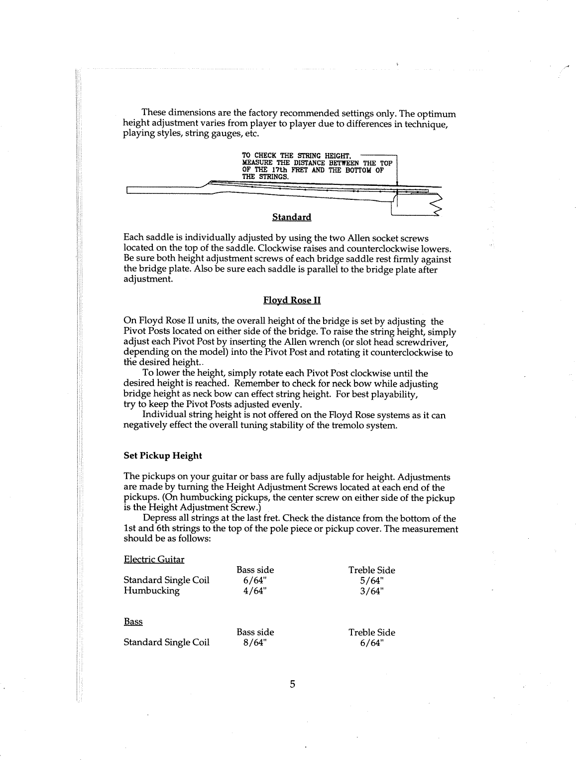 Page 8 of 12 - Fender  Squier_Squier_Bullet_Guitars_(1995)_manual Squier Bullet Guitars 1995 Manual