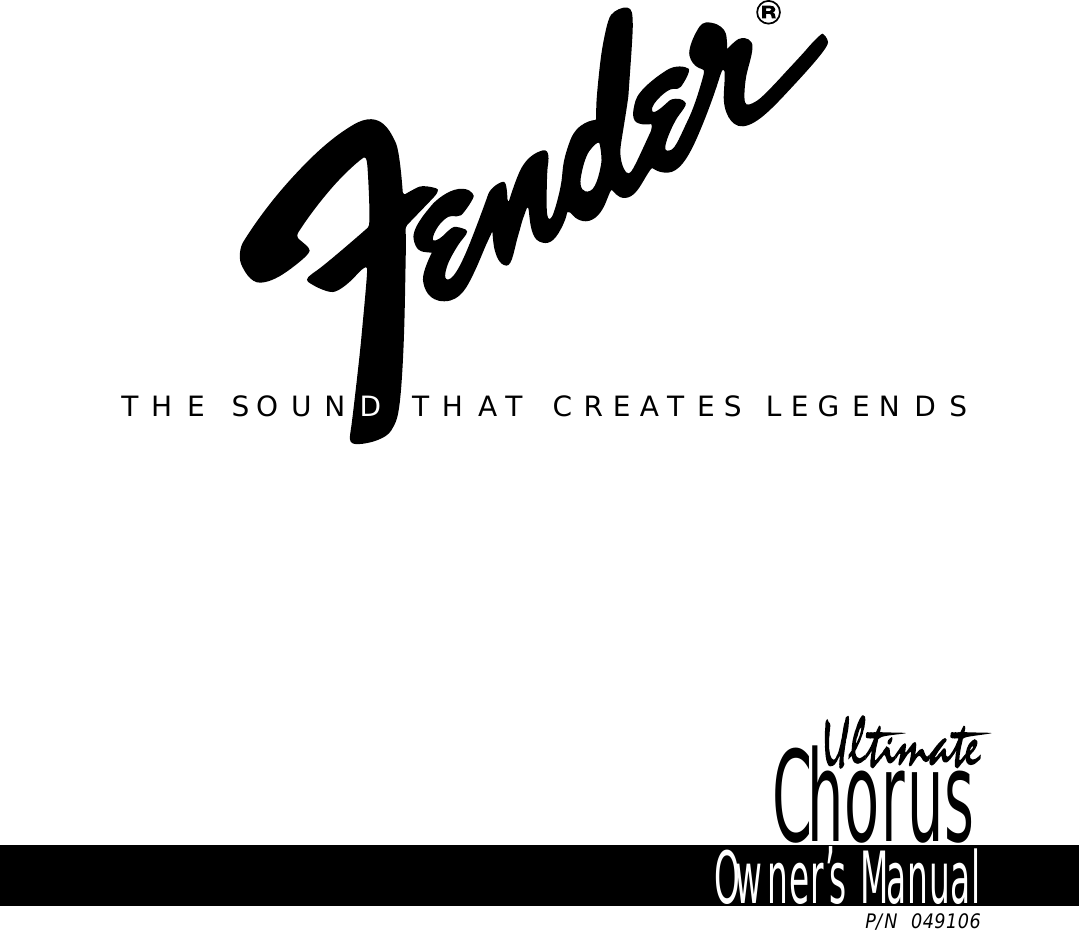 Page 1 of 11 - Fender  Ultimate Chorus Manual