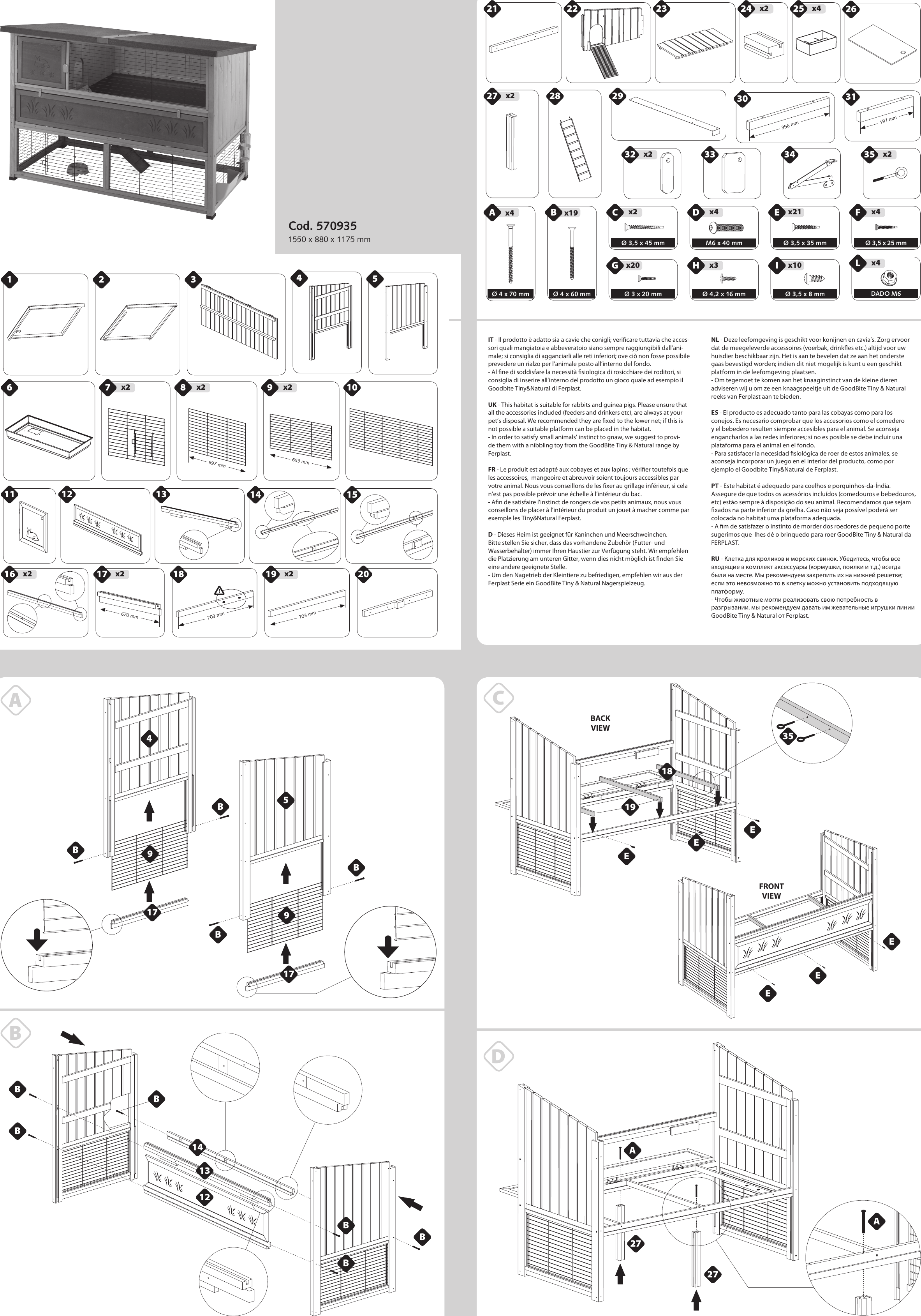 Page 1 of 2 - Ferplast Ferplast-Ranch-160-Users-Manual-  Ferplast-ranch-160-users-manual