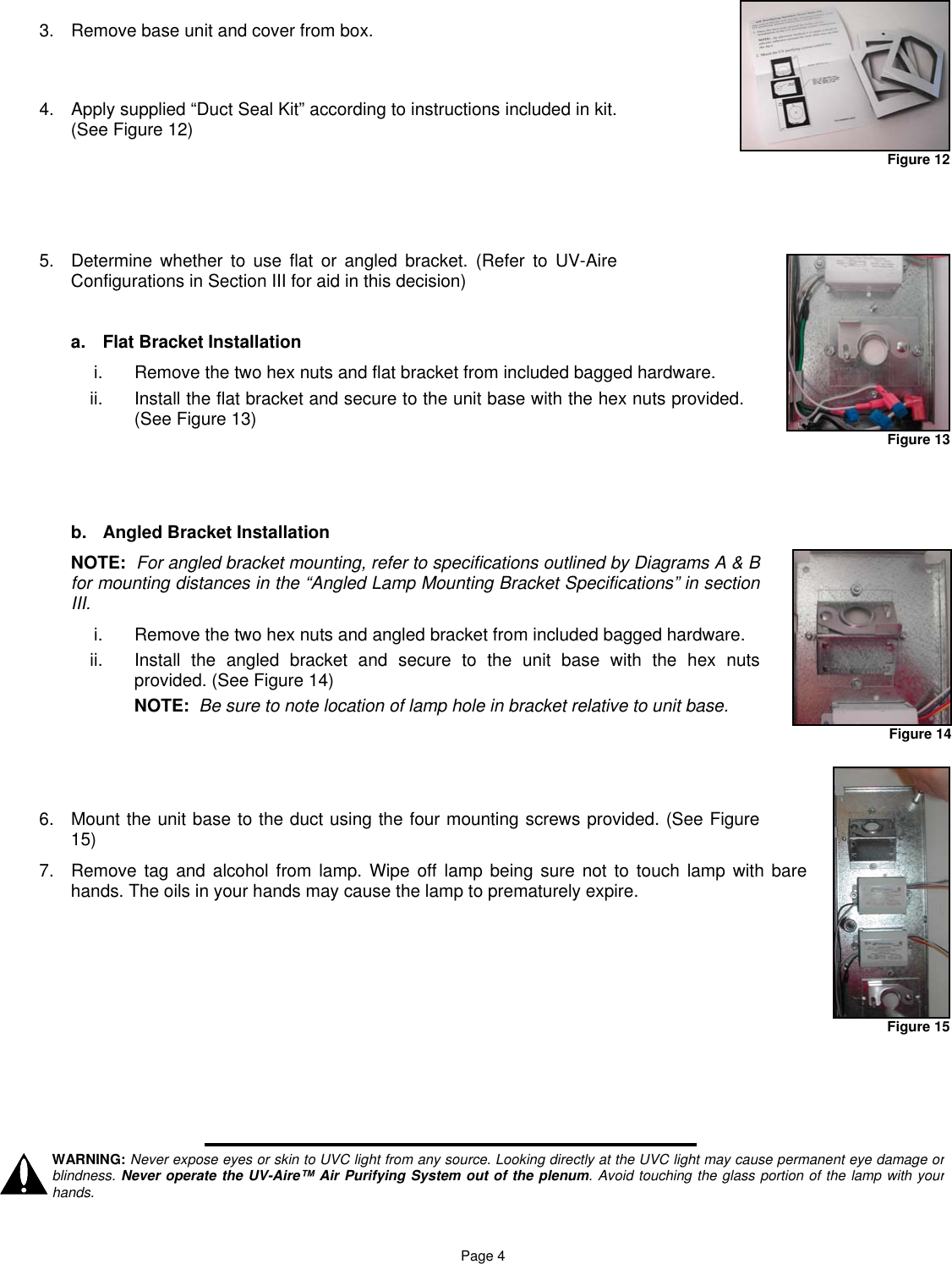 Page 4 of 8 - Field-Controls Field-Controls-Uv-18X-Users-Manual 46453300 UV-Aire 18X Inst Sheet Rev C 04-05