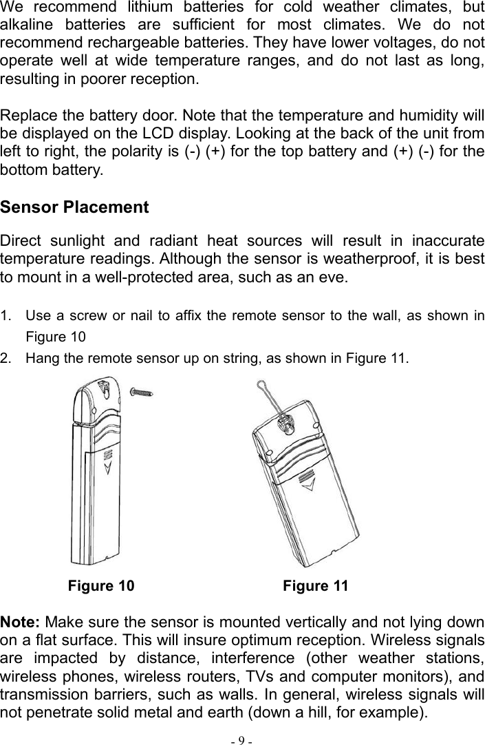 Page 10 of Fine Offset Electronics WH32J Weather Station(transmitter) User Manual 