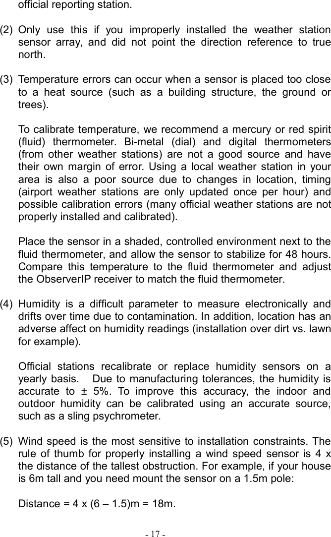 Page 18 of Fine Offset Electronics WH32J Weather Station(transmitter) User Manual 