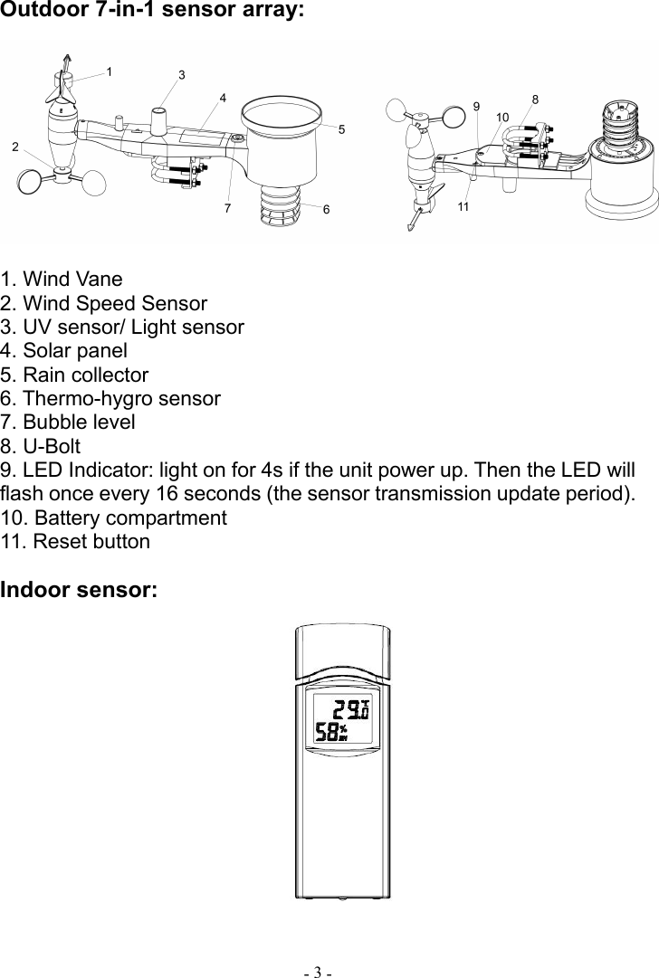 Page 4 of Fine Offset Electronics WH32J Weather Station(transmitter) User Manual 