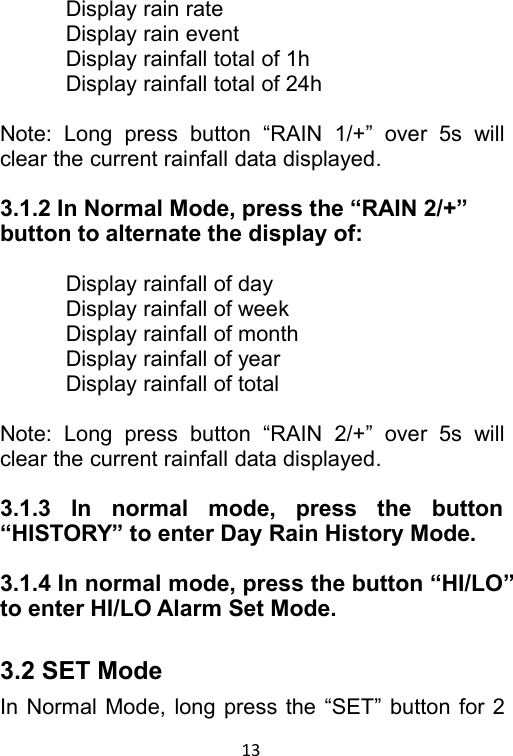 Page 13 of Fine Offset Electronics WH40B Rain Gauge(Transmitter) User Manual 