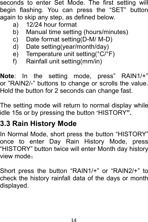 Page 14 of Fine Offset Electronics WH40B Rain Gauge(Transmitter) User Manual 