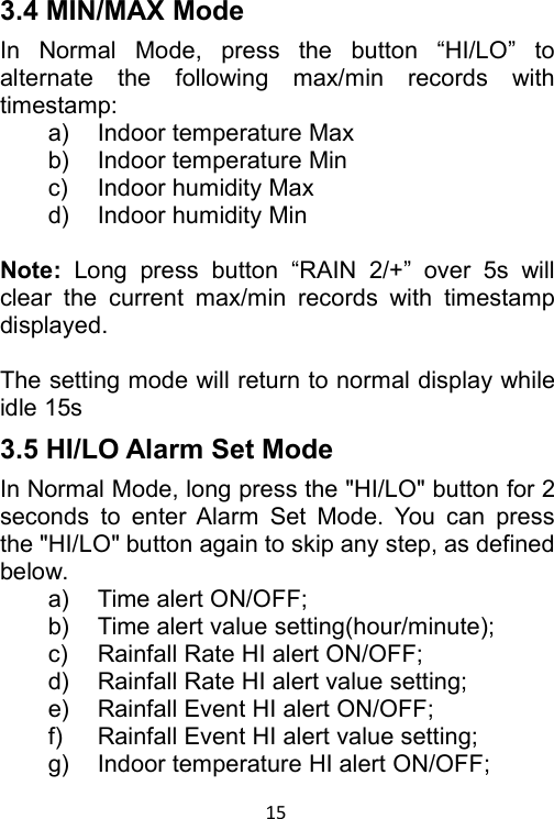 Page 15 of Fine Offset Electronics WH40B Rain Gauge(Transmitter) User Manual 