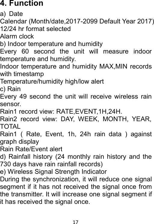 Page 17 of Fine Offset Electronics WH40B Rain Gauge(Transmitter) User Manual 