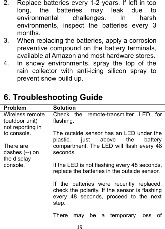 Page 19 of Fine Offset Electronics WH40B Rain Gauge(Transmitter) User Manual 