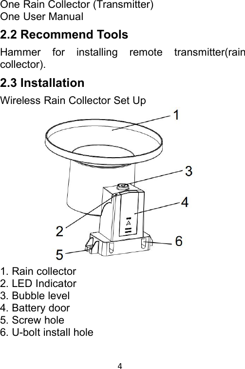 Page 4 of Fine Offset Electronics WH40B Rain Gauge(Transmitter) User Manual 