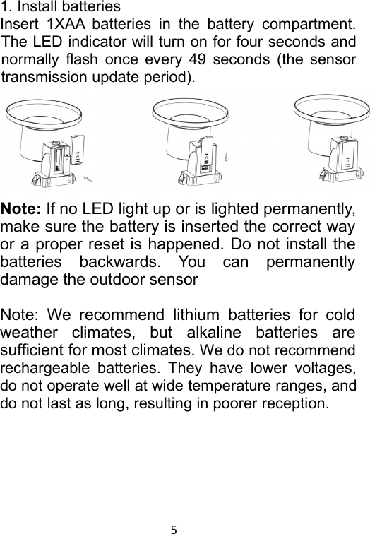 Page 5 of Fine Offset Electronics WH40B Rain Gauge(Transmitter) User Manual 