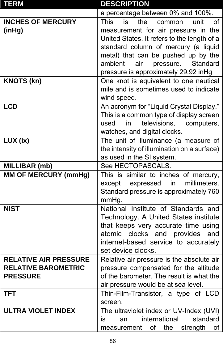 Page 86 of Fine Offset Electronics WH69C Wireless weather station(Transmitter) User Manual WH2320C  WH69C 433MHz US manual