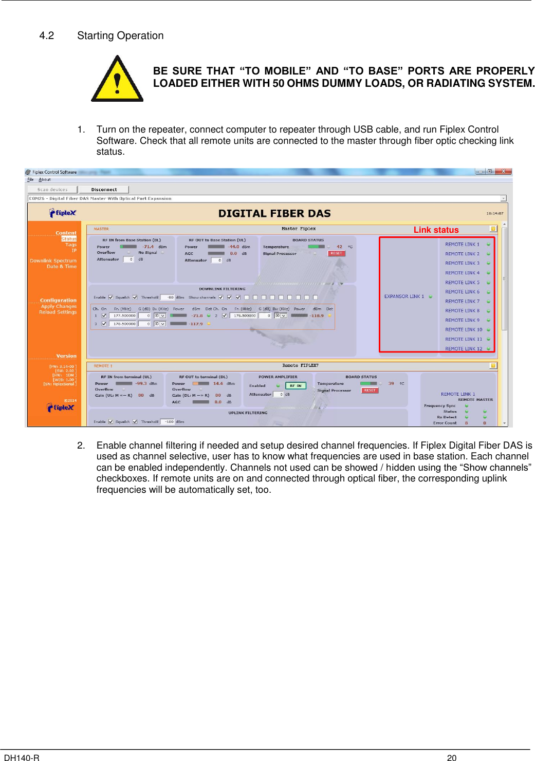 Page 24 of Fiplex Communications DH140-R VHF DIGITAL REMOTE UNIT User Manual TETRA User s Manual