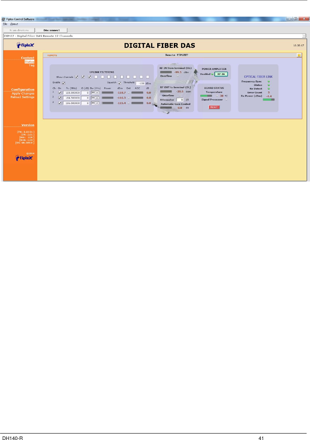 Page 45 of Fiplex Communications DH140-R VHF DIGITAL REMOTE UNIT User Manual TETRA User s Manual