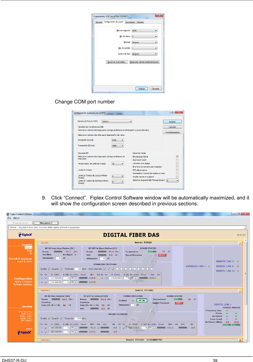 Page 43 of Fiplex Communications DHS37-R-DU SINGLE CHANNEL AMPLIFIER User Manual TETRA User s Manual