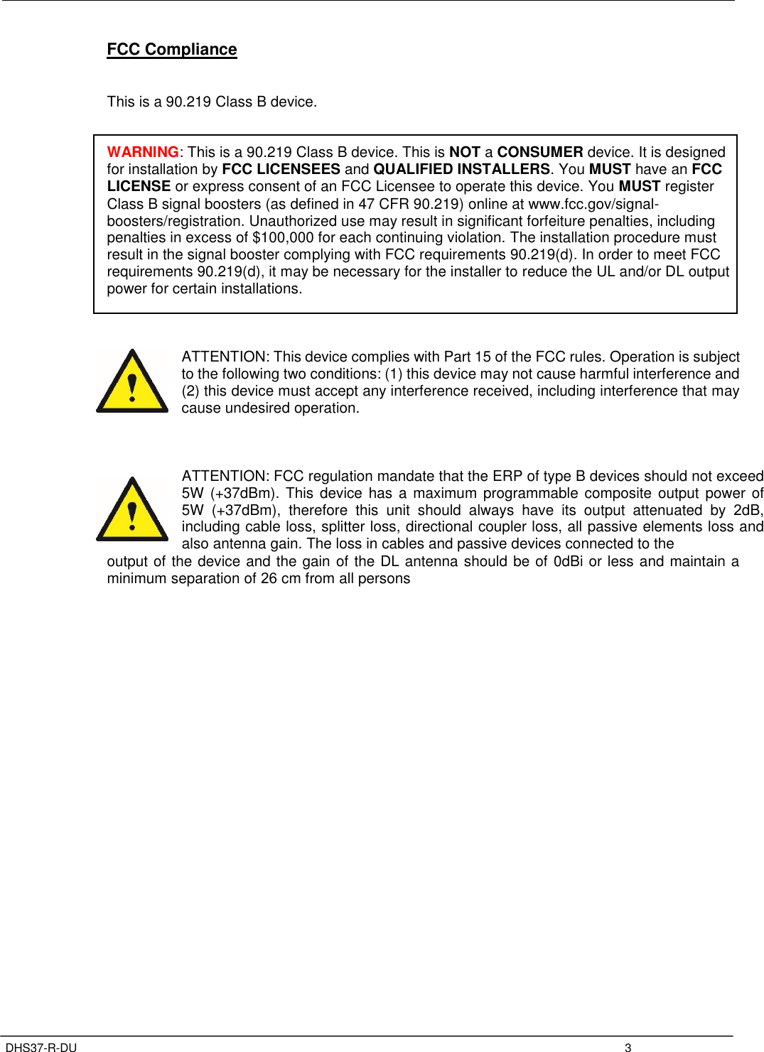 Page 7 of Fiplex Communications DHS37-R-DU SINGLE CHANNEL AMPLIFIER User Manual TETRA User s Manual