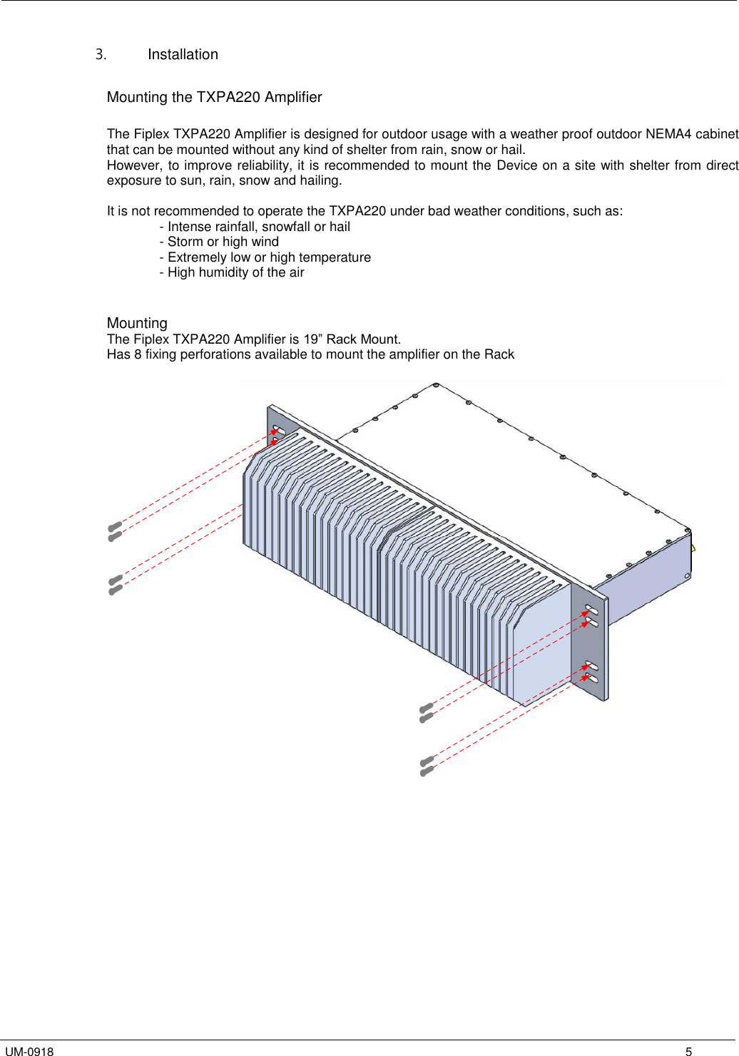 Page 9 of Fiplex Communications TXPA220 MTA-PTC POWER AMPLIFIER User Manual TETRA User s Manual