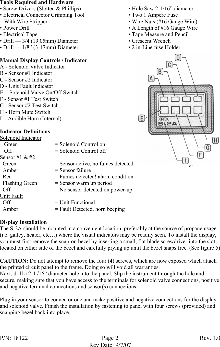 Page 2 of 9 - Fireboy-Xintex-Ltd Fireboy-Xintex-Ltd-S-2A-Users-Manual S-2A Owners Manual Rev 1.0