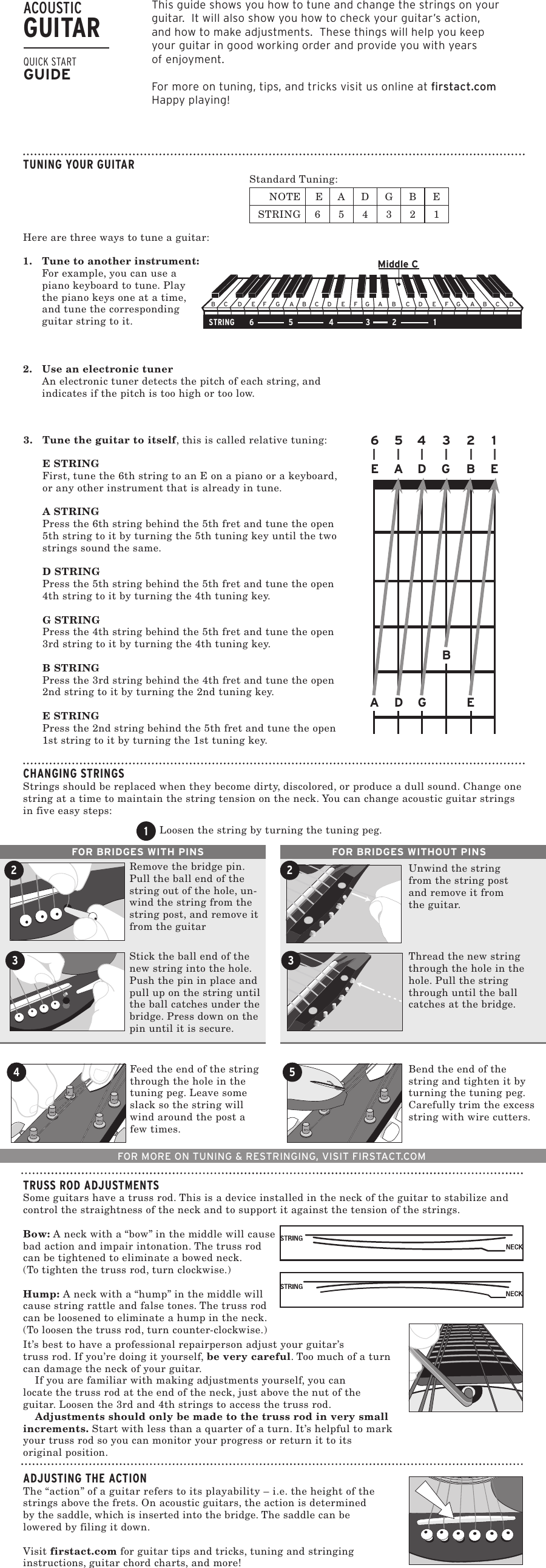 Page 2 of 2 - First-Act First-Act-Acoustic-Guitar-Quick-Start-Guide-  First-act-acoustic-guitar-quick-start-guide