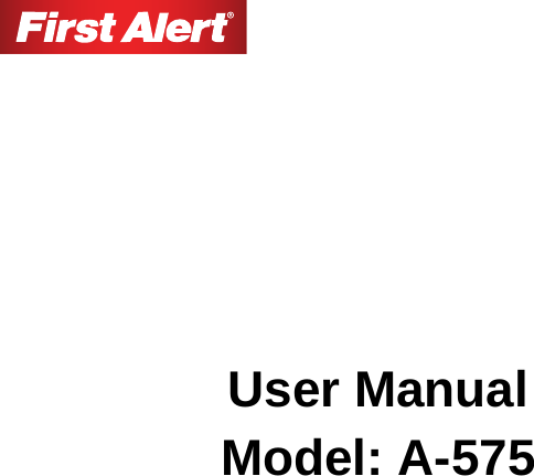     User Manual Model: A-575  