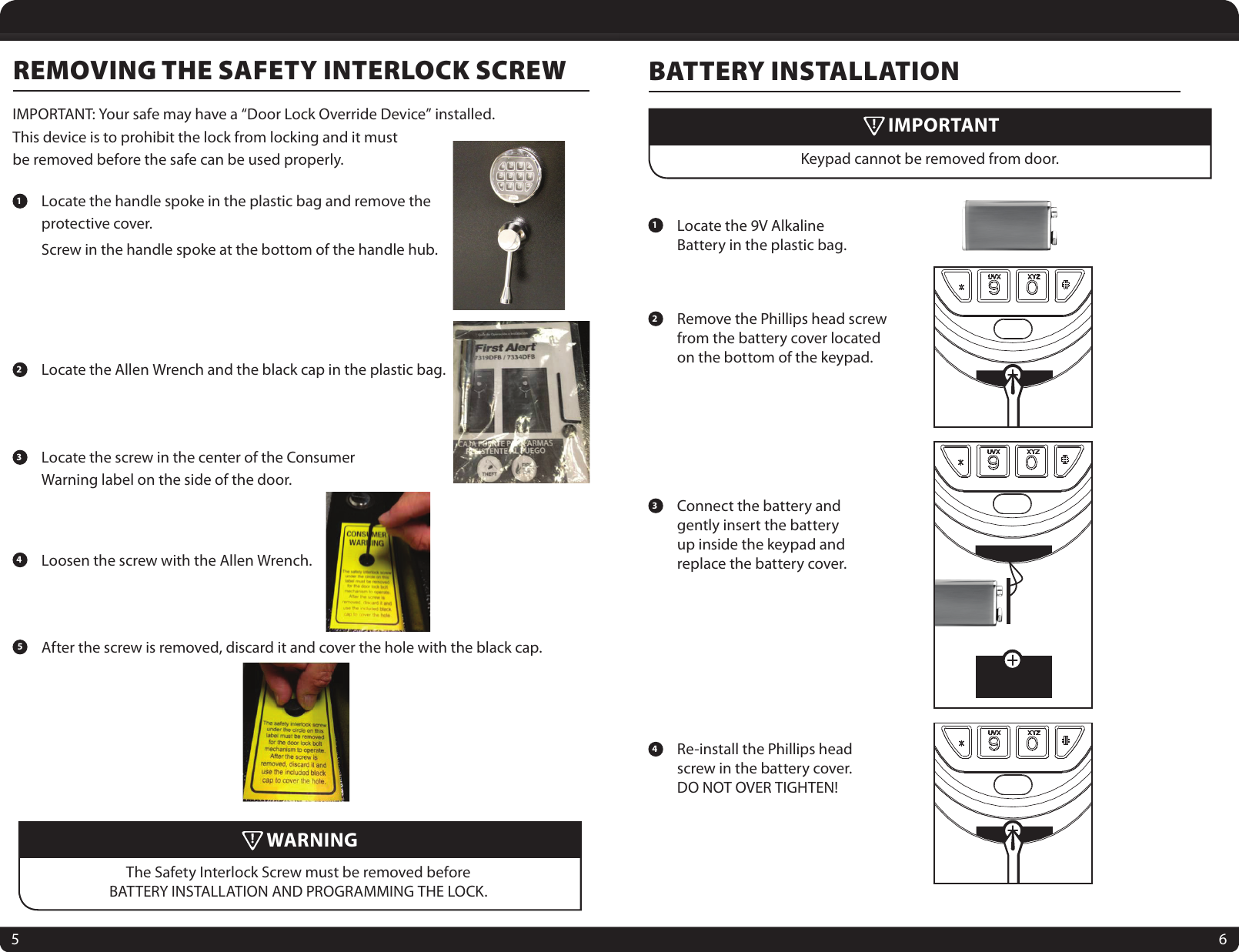 Page 4 of 9 - First-Alert First-Alert-19-Cu-Ft-Gun-Safe-Users-Manual-  First-alert-19-cu-ft-gun-safe-users-manual