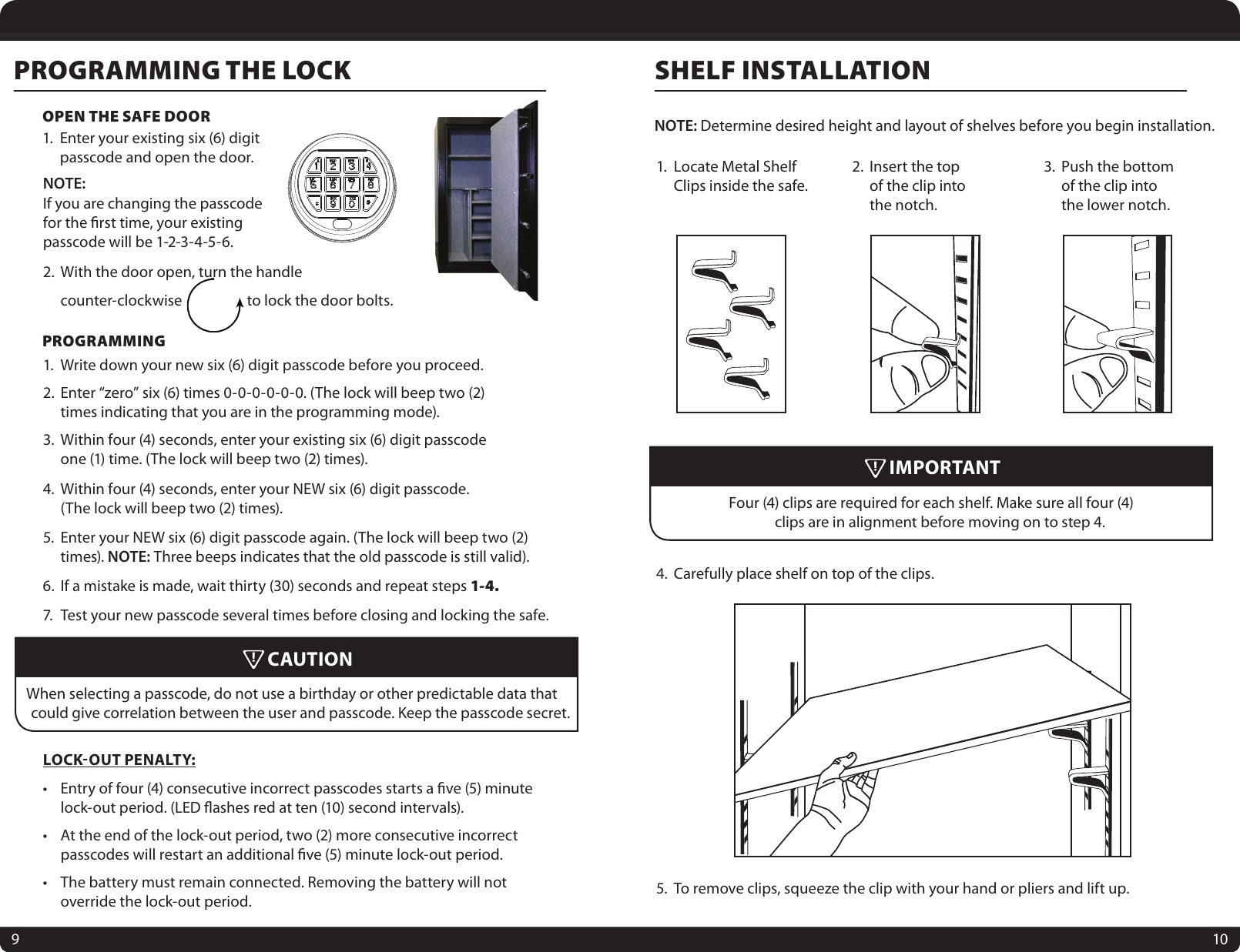 Page 6 of 9 - First-Alert First-Alert-19-Cu-Ft-Gun-Safe-Users-Manual-  First-alert-19-cu-ft-gun-safe-users-manual