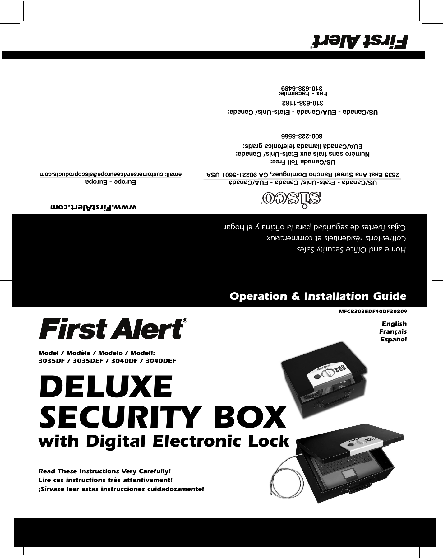 First Alert 3035Def Users Manual MHCB3035D40D51107