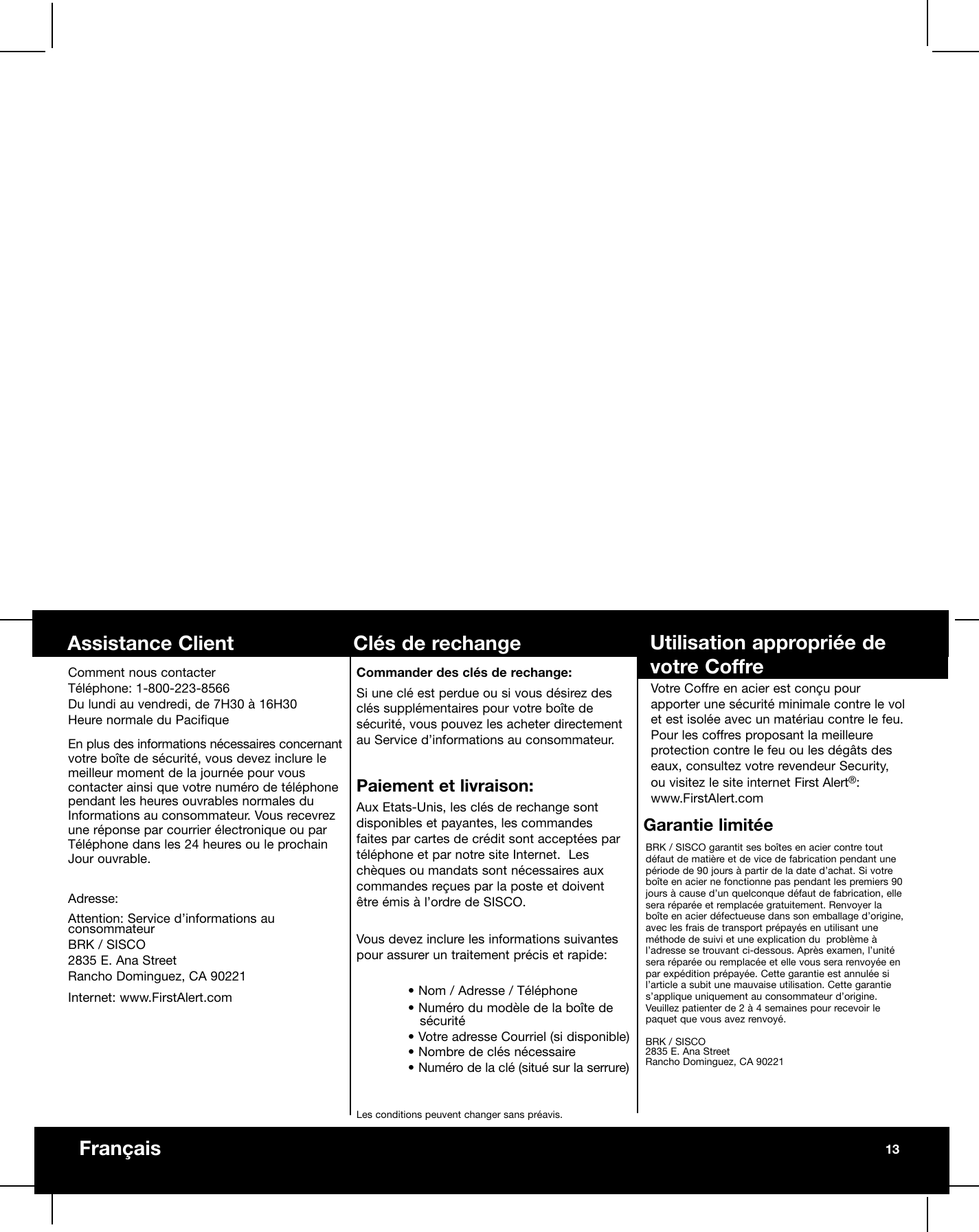 Page 2 of 8 - First-Alert First-Alert-3035Def-Users-Manual- MHCB3035D40D51107  First-alert-3035def-users-manual