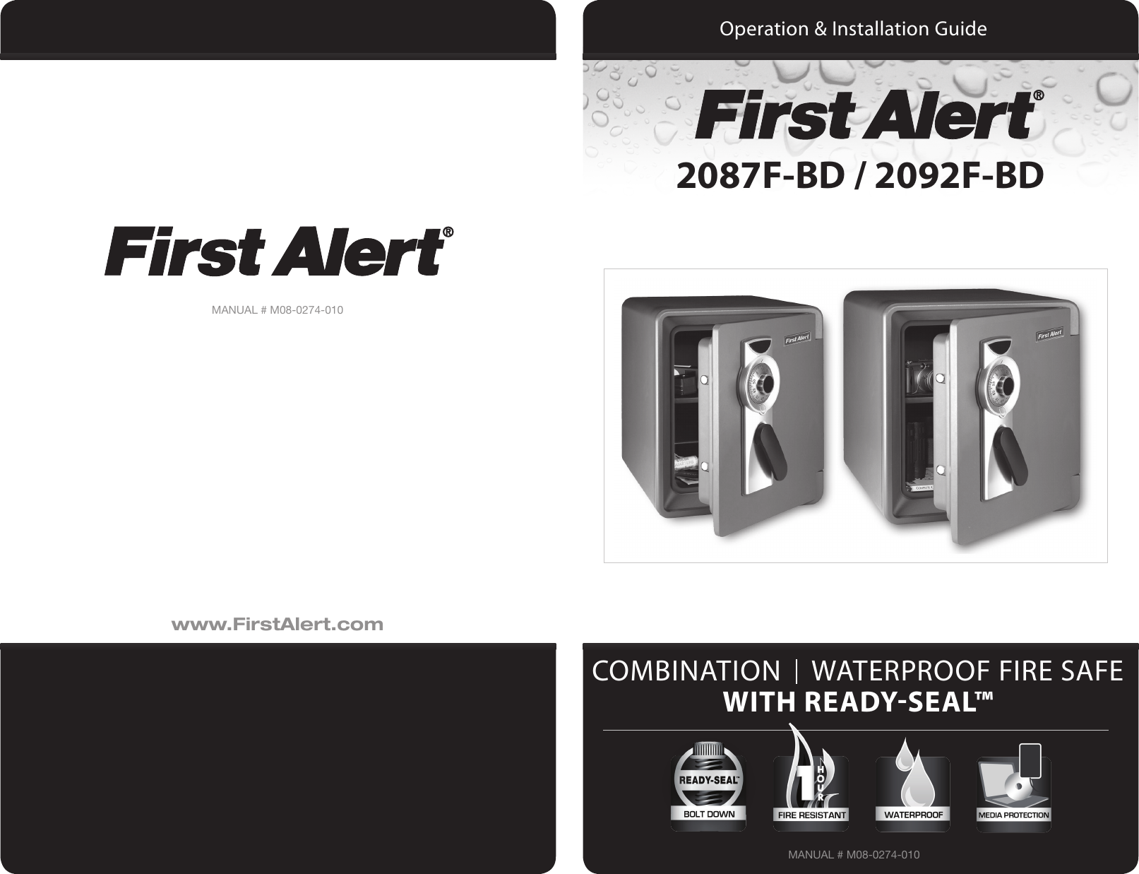 Page 1 of 6 - First-Alert First-Alert-94-Cu-Ft-Combination-Waterproof-Safe-Users-Manual- First-alert-94-cu-ft-combination-waterproof-safe-users-manual
