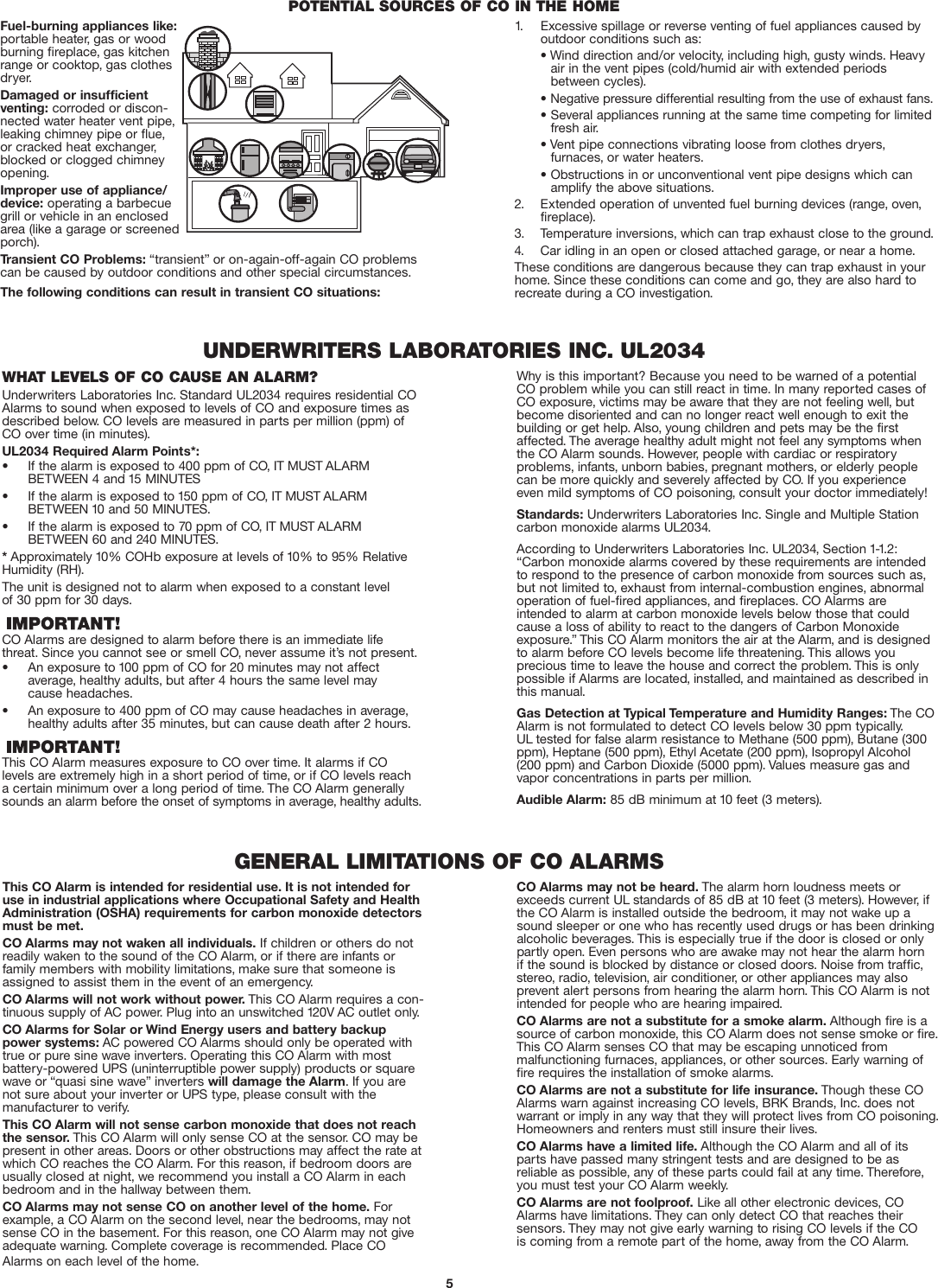 Page 5 of 6 - First-Alert First-Alert-Co605-Users-Manual- M08-0153-002E_CO605p1  First-alert-co605-users-manual