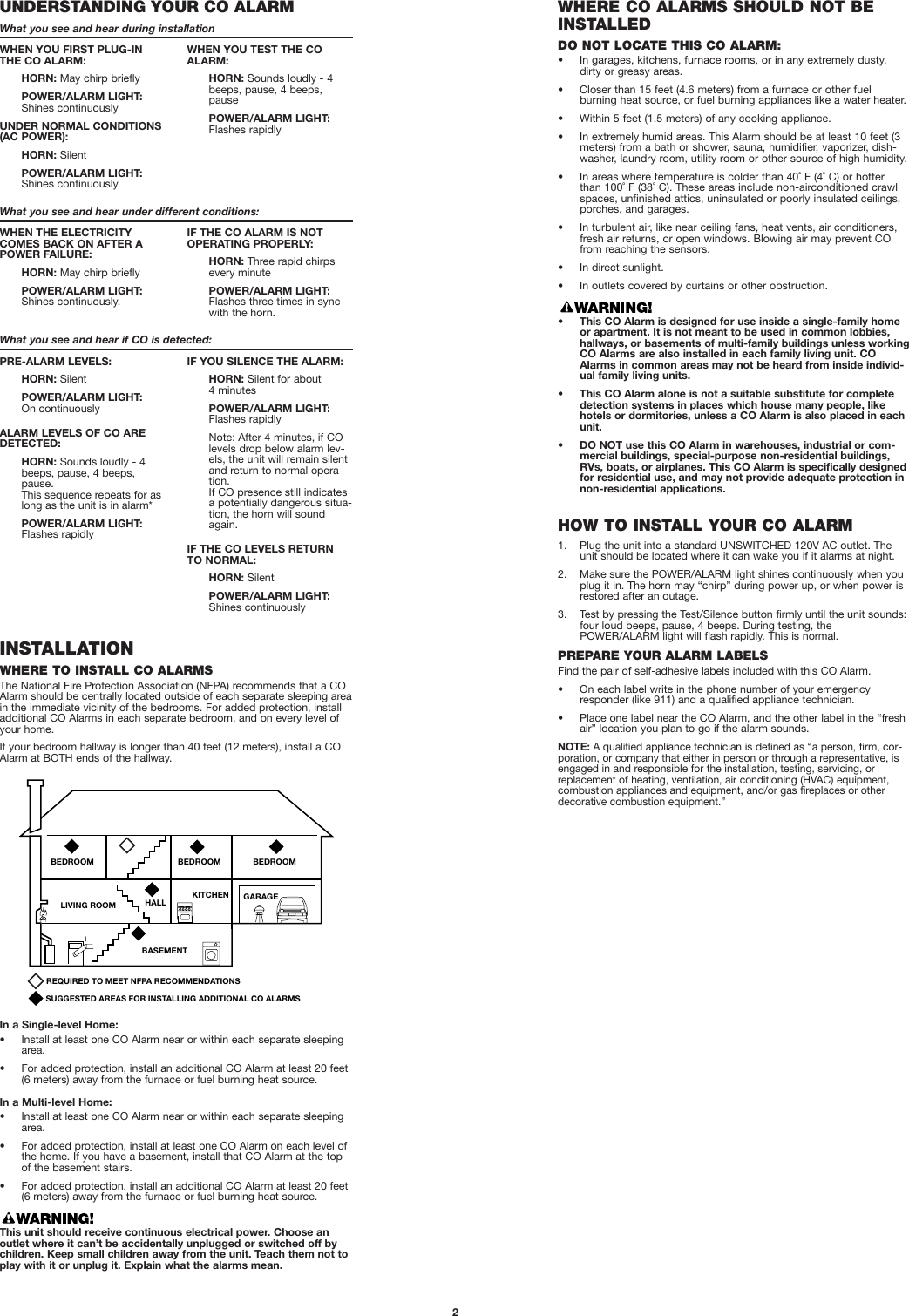 Page 2 of 5 - First-Alert First-Alert-Fcd2Np-Users-Manual- M08-0085-001.E(FCD2NP)WEB First-alert-fcd2np-users-manual
