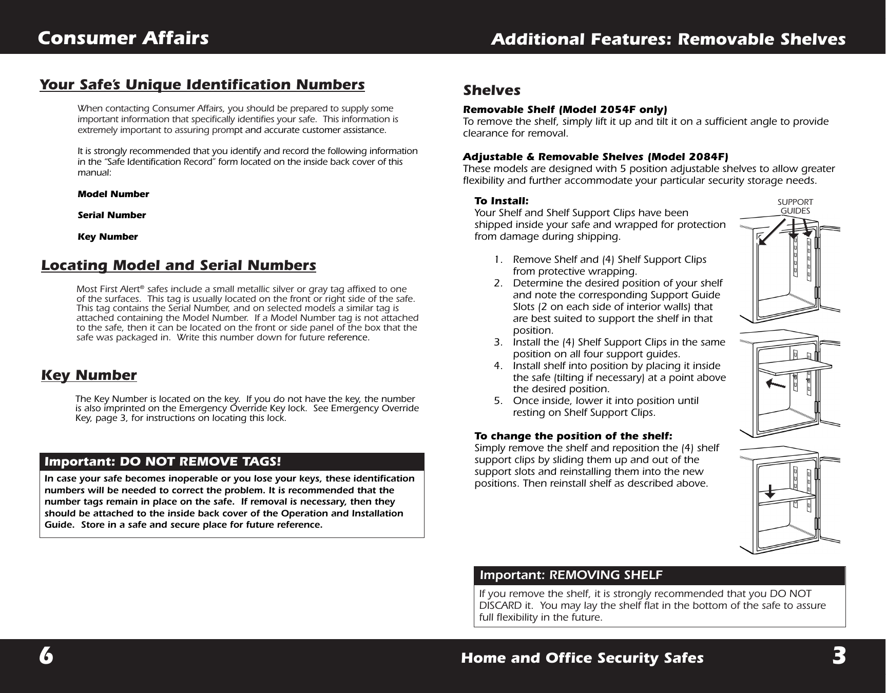 First Alert Fire Theft Safe 2054F Users Manual