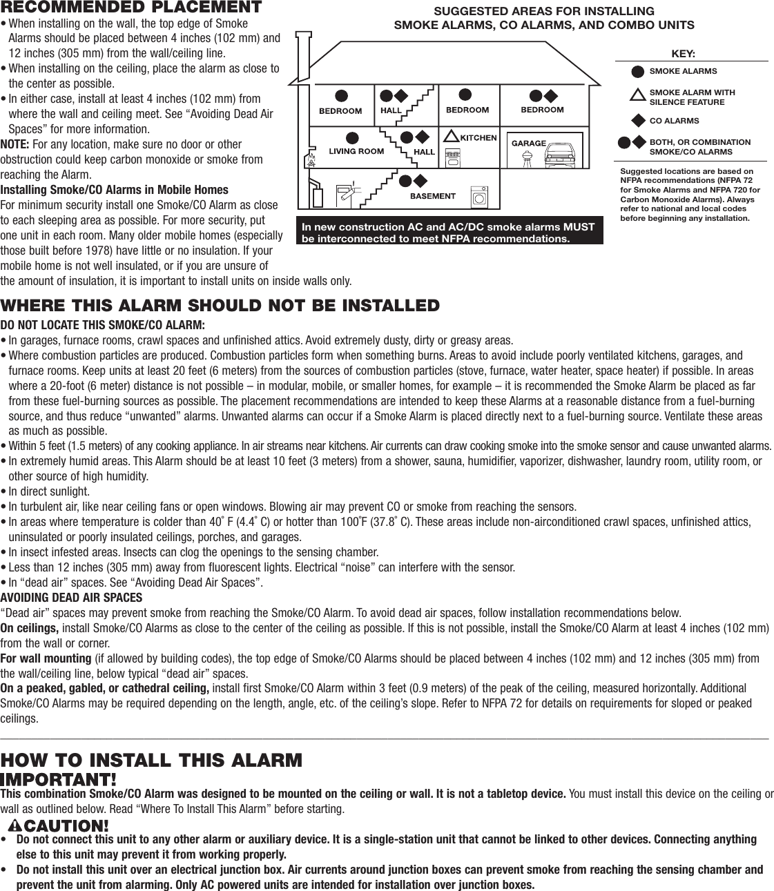 Page 2 of 10 - First-Alert First-Alert-Low-Profile-Combination-Smoke-And-Carbon-Monoxide-Alarm-Users-Manual-  First-alert-low-profile-combination-smoke-and-carbon-monoxide-alarm-users-manual