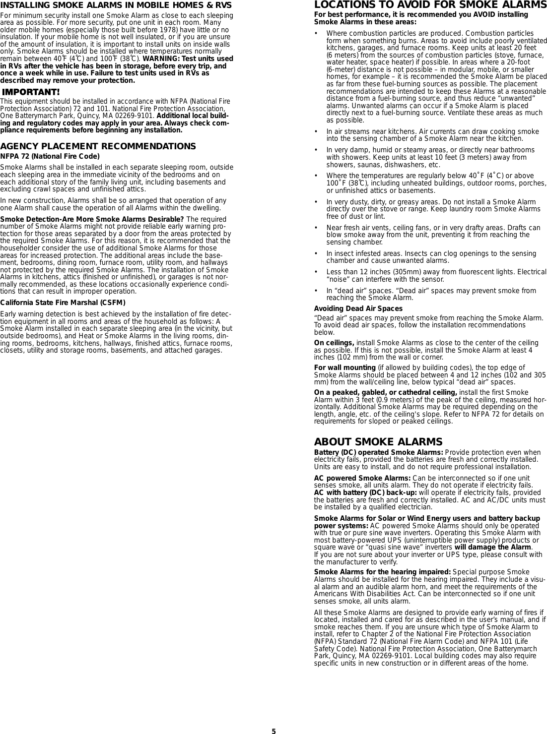 Page 5 of 6 - First-Alert First-Alert-Sa87Cn-Users-Manual- M08_0020_002_E(SA87CN/SA97CN)  First-alert-sa87cn-users-manual