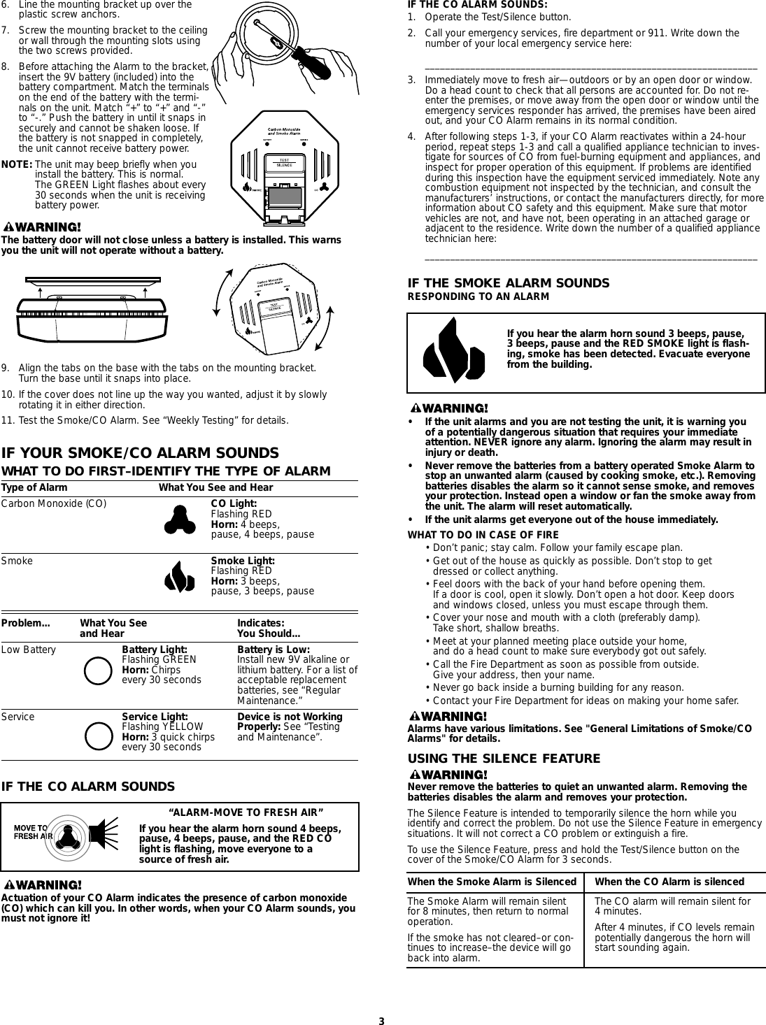 Page 3 of 7 - First-Alert First-Alert-Sc01N-Users-Manual- M08-0015-001.E (SC01CN)  First-alert-sc01n-users-manual