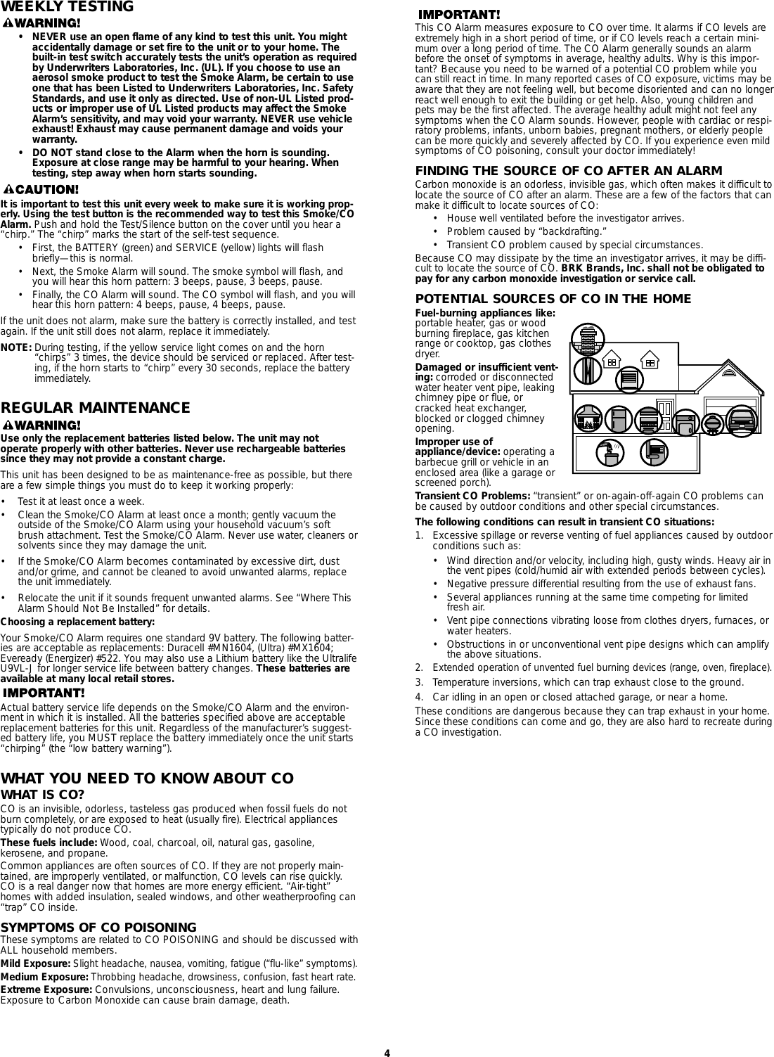 Page 4 of 7 - First-Alert First-Alert-Sc01N-Users-Manual- M08-0015-001.E (SC01CN)  First-alert-sc01n-users-manual