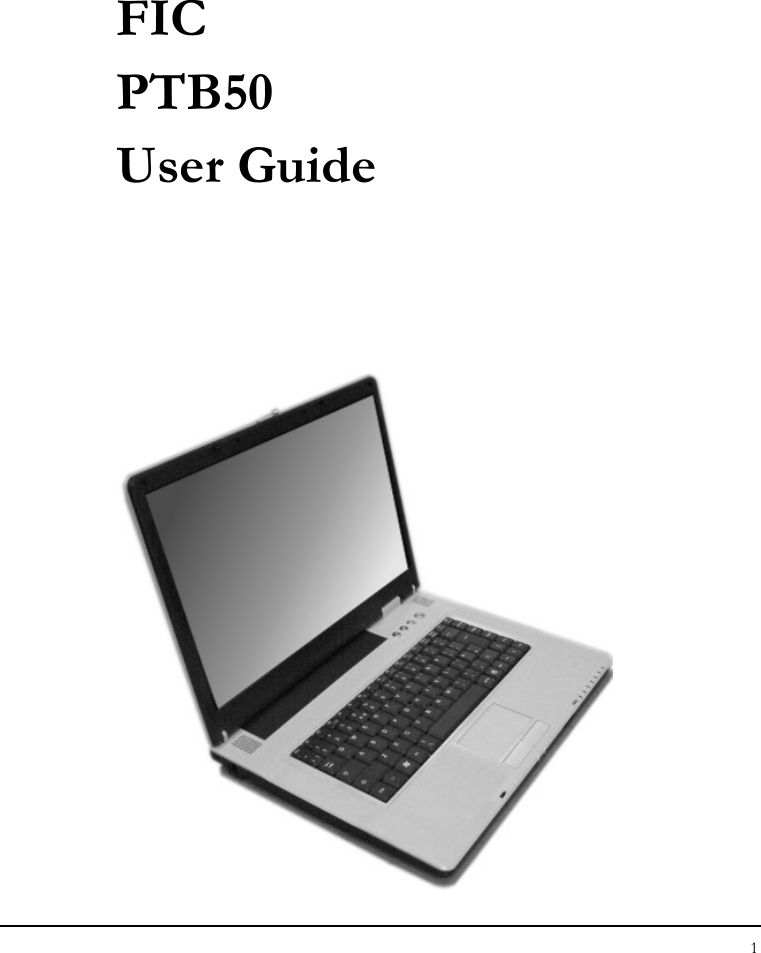 1  FIC   PTB50    User Guide     