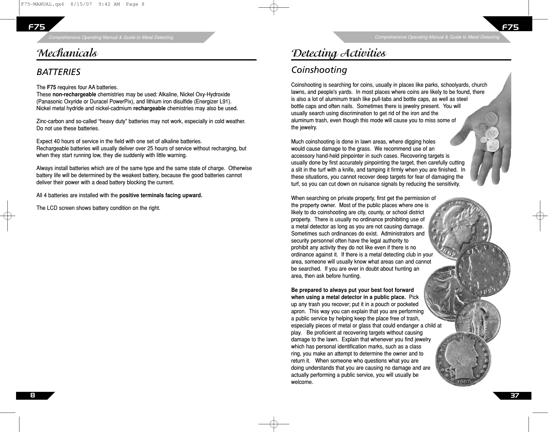 Page 37 of First Texas F75MD Hobby Metal Detector User Manual Layout 1